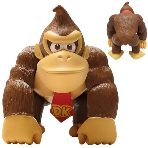 YGCHEN Tier Figuren Miniatur Mario Tortendeko Gorilla Figur Dekoration Tierfiguren Spielzeug Kindergeburtstag Harz Ornament Micro Landschaft