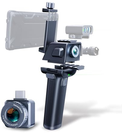 Thermal Camera X2 Thermal Monocular Detect 870 m Thermal Imaging Camera 50Hz 15x Zoom Bird Watching Tools Android Version and Tactical Handle, Android Version