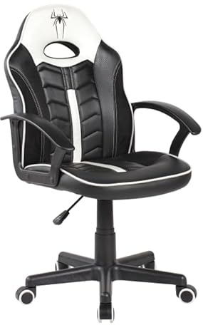 Shiito | Modelo Goblin | JC - Silla Gaming | Ergonómica con Respaldo reclinable | Tapizada en Piel sintética de Color Blanco - Negro
