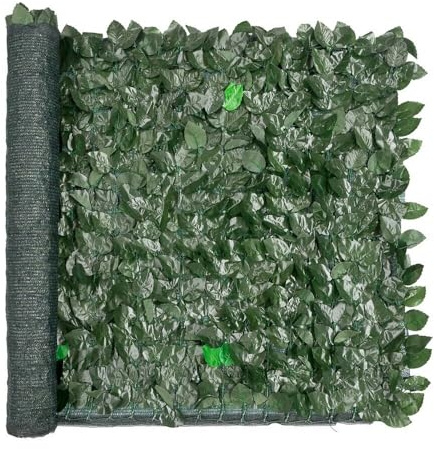 Siepe Artificiale Sintetica Finta Recinzione Casa Foglie Rete Telo Privacy Ombreggiante 150x300 cm