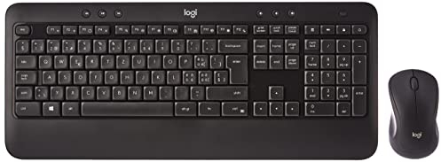 Logitech MK540 Advanced Kabelloses Tastatur-Maus-Set, 2.4 GHz Wireless Verbindung via Unifying USB-Empfänger, 3-Jahre Akkulaufzeit, Für Windows, ChromeOS PCs/Laptops, Schweizer QWERTZ-Layout - Schwarz