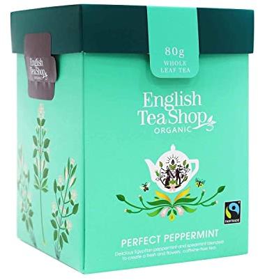 ETS Teegeschenk Set Pfefferminze Kräutertee Pfefferminztee BIO | in origineller Origami Geschenkbox | 80g loser Tee
