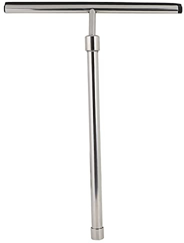 Greensen Fönsterskrapa i Rostfritt Stål med Justerbart Handtag 34-60 cm för Dusch, Spegel, Kök och Bil