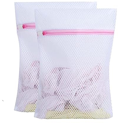 Mesh Washing Bags for Laundry,Bra Shoe Sock Trainer Net Delicates Laundry Bag with Premium Zipper (2 SET)