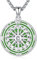 YueYuan Kompass Halskette 925 Sterling Silber Kompass Anhänger Kette Halskette Grüner Kompass Halskette Weihnachten Halloween Ostern Valentinstag Geburtstag Schmuck Geschenke für Herren