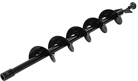 Auger Drill Bit, Auger Post Hole Digger Drill Augers for Digging Holes Garden Planting Post Hole Digger Earth Auger Drill Bit for Drill Rapid Bedding Digging 100x800mm Single Blade