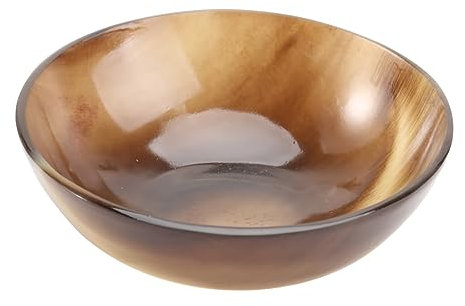 VICASKY Natural Buffalo Horn Shaving Bowl Handmade Shaving Soap Cup for Men Sturdy and Elegant Design