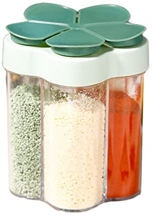 Shaker multifunzionale Shaker per condimenti 5 in 1 Design facile da usare pulito condimento-Condimento per condimenti per condimenti