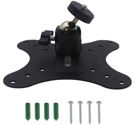 Wdbild Soporte de pared giratorio de 360 grados, estructura de metal resistente, sistemas de gestión de cables, carga segura de 3 kg, proyector de un solo agujero, montaje en pared