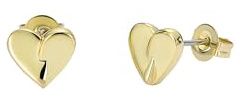 Ted Baker Alyssa Abstract Heart Stud Earrings for Women (Gold)