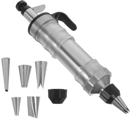 TIDTALEO Siringa per Dolci in Acciaio Inox Utensile da Cucina Ergonomico per Biscotti e Decorazioni Torte Kit per Dolci Fai da Te Facile da Pulire e Smontare per Cupcake e Pasticceria