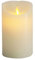 furein Velas LED DE Cera AUTÉNTICA, con Llama LED, 3 tamaños, Color Natural, decoración hogar, Restaurante, Oficina, despacho, Ambiente romántico y cálido, sin Llama Real, Segura (15x7cm)