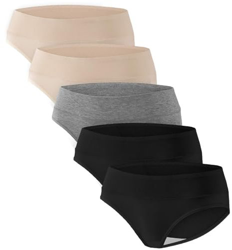 HBselect 5er Unterhosen für Schwangere Umstandsmode Hösschen Damen Unterwäsche aus Baumwolle Schwangerschaft Postpartum Slip