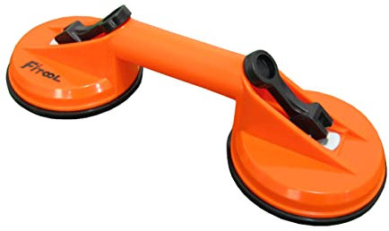 ABS Handle 4-1/2 Inch Glass Lifter, Suction Lift Handle, Dent Puller, Vacuum Suction Cup Puller, Laminate Floor Remover, Double Cup