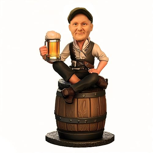 mydedor Benutzerdefiniert Wackelköpfe Lebensecht Figur, Fröhliches Biertrinken Wackelköpfe Figuren,Bierfest, Volksfest, Mottoparty, Karneval