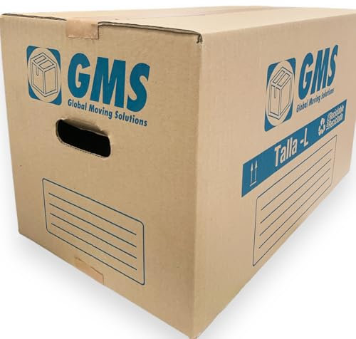 10 Cajas de Cartón Mudanza 50x30x30cm 45 Litros + Burbuja 6x0,6m. Ultra resistentes. Mudanzas y Almacenaje con Asas. Cartón (10 Cajas 50x30x30cm + Burbuja)