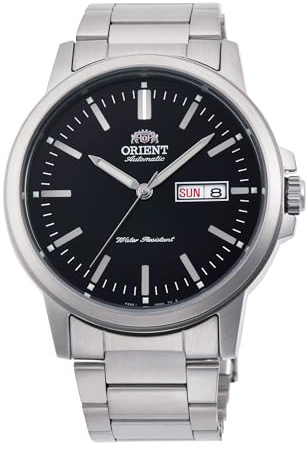 Orient Contemporary Conmuter - Orologio Da Uomo Automatico a Carica Manuale Casual Bracciale e Cassa In Acciaio Metallizzato Quadrante Nero - RA-AA0C01B39B RA-AA0C01B