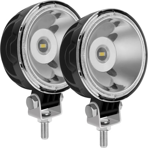 SUFEMOTEC 2 Pezzi LED da Lavoro 3 Pollici Bianca 12V 24V - Faretto Supplementare Nebbia Marina Trattore Escavatore Agricolo Rimorchio IP67 Impermeabile