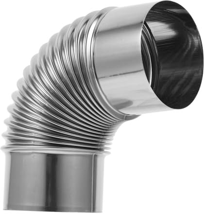 BESPORTBLE Conduit De Cheminée Mat 90 Tuyau D'Échappement De Poêle Tuyau De Cheminée De Poêle De Camping Capuchon De Tuyau De Poêle Tuyau De Cheminée avec Amortisseur Tuyau