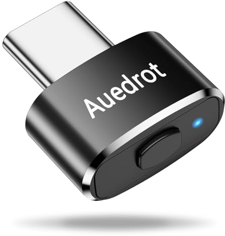 AUEDROT Mus Jiggler USB-C omöjlig att upptäcka mus Jiggler typ C Mover med strömbrytare, automatisk wiggler med 2 jiggling-lägen, plug & play, håll dator/laptop vaken, svart