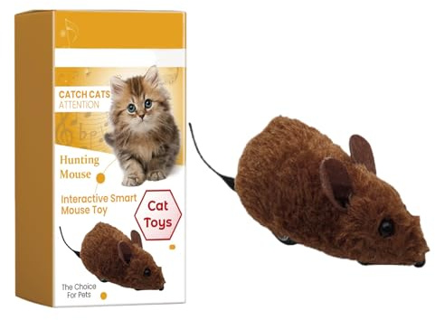 Giocattolo per gatti con topi mobili, giocattolo interattivo per gattini, design con telecomando, funzione sonora coinvolgente, ideale per ridurre la noia, di gioco per animali domestici