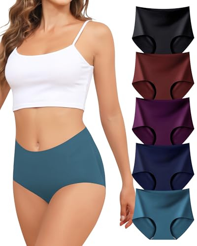 Levao Culotte sans Couture Femme Taille Haute Invisibles Slip Multipack