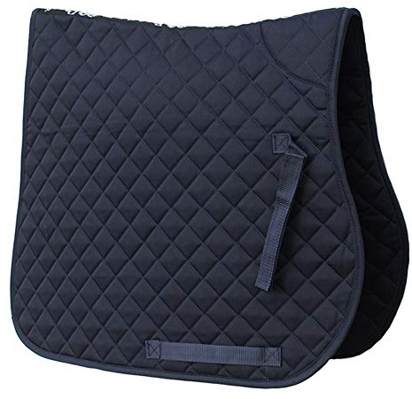 Rhinegold Cotton Quilted Saddle Cloth - Pony - Navy