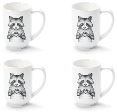 4 x NY teemando® bägare Pip & Pepe porslin 0,4 l = 4 jumbokoppar