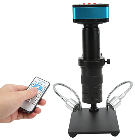 4K UHD Digitales Mikroskop, 12MP HDMI Mikroskop Kamera Kit mit 180X C Mount Objektiv und Zwei Anschlüsse, Digitales Lötmikroskop für Erwachsene Biologisches Mikroskop Kit Unterstützung Zoom(#1)