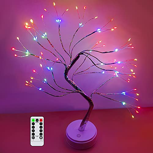 HONPHIER Lichterbaum LED Baumlampe 108 LED Baumlicht Innen Fairy Light mit Fernbedienung verstellbare Zweige dekorative Lichter für Party, Hochzeit, Weihnachten (mehrfarbig)