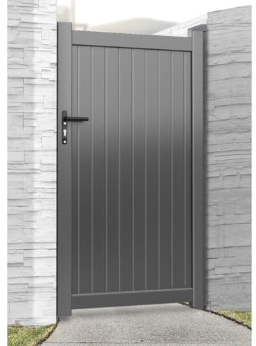 Aluminium Pedestrian Gate Grey 900mm Wide x 1800mm High HAG02