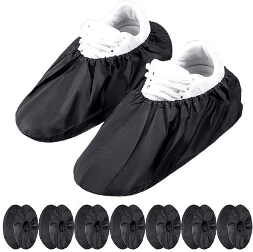Xrten 8 Pares Cubrezapatos Reutilizables, Funda Impermeable para Zapatos, Cubiertas de Zapatos Antideslizantes, para Lugares de Trabajo en Interiores Domésticos