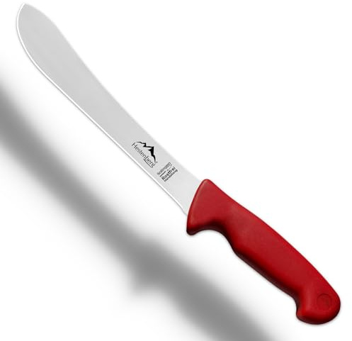 HESTENBERG Solingen Germany Rindschlachter in Rot, geeignet als Metzgermesser, Schlachtmesser & Fleischmesser (8)