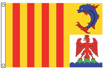 Stormflag Drapeau Provence-Alpes-Côte d'Azur 100x150cm Drapeau Provençal - France 100x150cm en polyester 90g avec œillets et Double couture