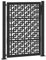 vidaXL garden gate - black steel cross design - 105x130cm - secure lock - galvanized powder-coated - easy assembly - ideal for garden patio driveway entry