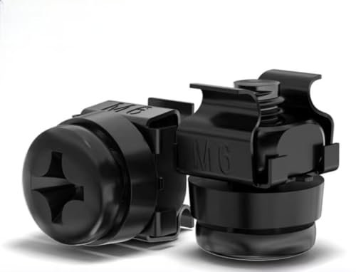 Juego de 100 tuercas enjauladas M6 x 12 tornillos para armarios de red, tuercas de bloqueo y tornillos, tuercas enjauladas M6, tuercas enjauladas