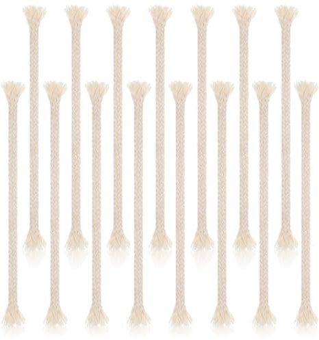 15 Stück Docht für Öllampen Petroleumlampe Kerzendochte Ersatzdocht Runde Baumwolldochte Öllampen DIY Handgefertigte Kerzenherstellung Geflochtener Baumwoll-Ersatzdocht für Fackeln Öllaterne