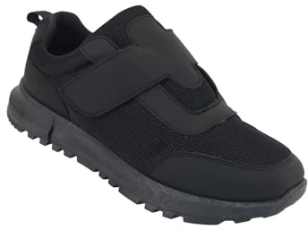 Pegasus Men's Wide Fit Touch Fasten Trainers, Breathable Memory Foam Comfort Shoes, Supportive Flexible Sole