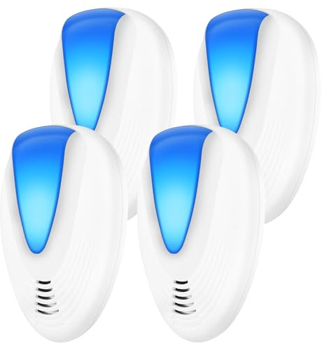 LOPHE Ultrasonic Pest Repeller 4Pcs,Round Plug In No Radiation | Ultrasonic,plug in,round,no radiation,for home,indoor,mouse,mosquito,insect control