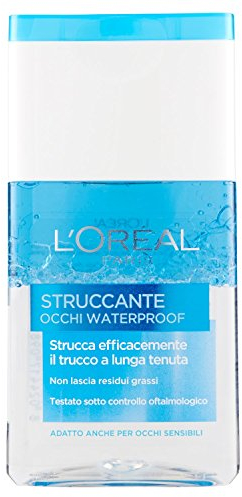 L'Oréal Paris Struccante Occhi Waterproof, Strucca Efficacemente il Trucco a Lunga Tenuta, No Residui Grassi, 125 ml