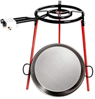 SET PAELLERO 2 FUEGOS+PAELLERA 46+PATAS VAELLO