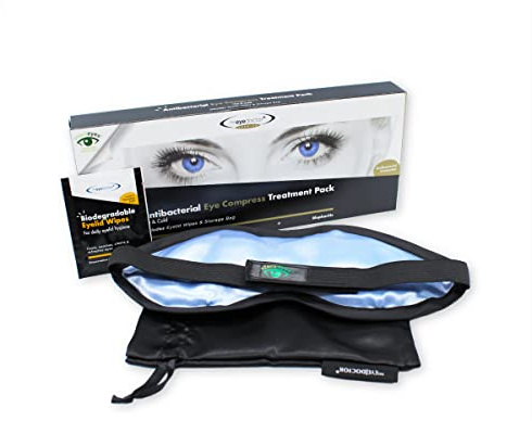 The Eye Doctor Premium Heated Dry Eye Mask - Warm Eye Compress for Dry Eyes, Blepharitis and MGD Treatment - Safe to Heat Mask in a Microwave and Features Sterileyes Antibacterial Patented Solution