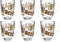 Leonardo Napoli Latte Macchiato-Tassen 6er Set, spülmaschinengeeignete Kaffee-Becher mit Motiv, Glas-Tasse mit Henkel, mikrowellenfest, 380 ml 024236