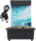 Rwoora Fuente de bola de mesa, cascadas, fuente de agua de piedra irregular para interiores, para relajación, decoración del hogar/oficina, resina de agua de mediación, regalos de inauguración de la