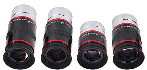 Telescope Eyepiece Standard 1.25 Inch Astronomy Telescope Eyepiece 1.25 68° Ultra Wide Angle Eyepiece Kit 6+9+15+20mm for Telescope