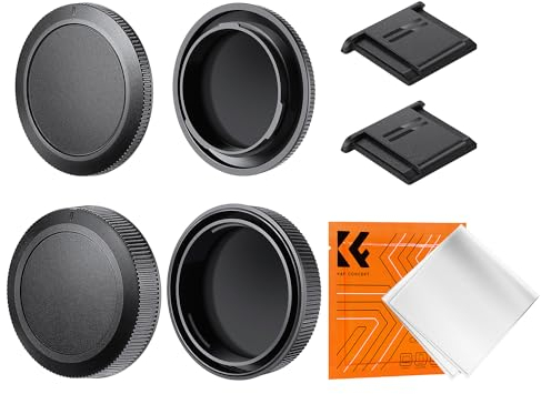 K&F Concept Body Cap + Rear Lens Cap Compatible with Canon RF Mount, EOS R50, R100, R10, R8, R7, R6, R6 II, R5, R5C, R3, RP Cameras Lens