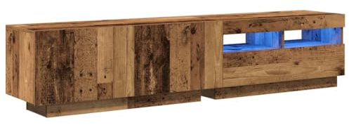 vidaXL Mobile Porta TV con LED Legno Antico 180x35x40 cm Truciolato