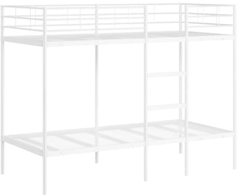 vidaXL Litera sin colchón Acero Blanco 90x190 cm, Estructura de Cama, Base de Cama, Muebles de Dormitorio, Cama Alta, Estructura de litera