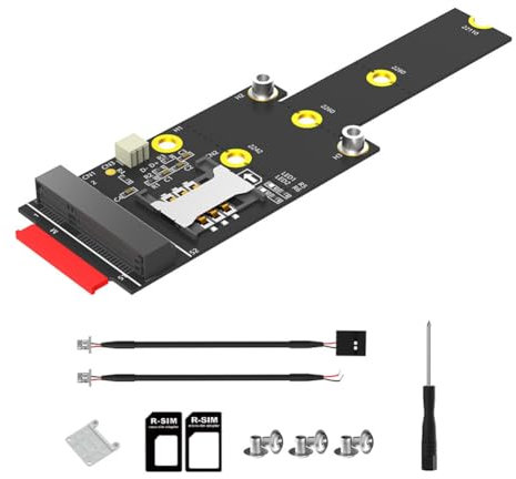 GREOHNMPAW Adattatore M.2 Key M A Mini PCIE con Slot per Scheda SIM, Supporta Moduli di Rete WiFi WWAN LTE 3G/4G/5G per Desktop