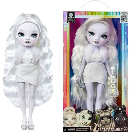 RAINBOW HIGH Shadow High Natasha Zima - Muñeca de Moda en Escala de Grises de 28 cm, Pelo y Traje Blancos, Bolso con Estilo, Bonito Regalo para Niños de 4 a 10 Años